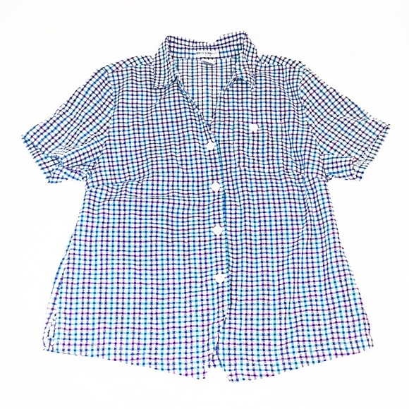 Rebecca Malone, Button Down Short Sleeve Summer👚 - Picture 2 of 8